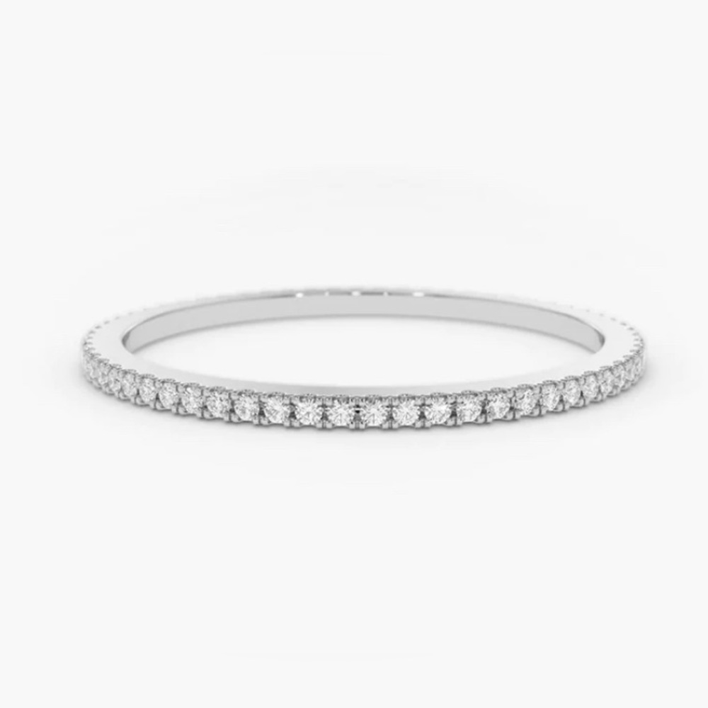NEW! THIN ETERNITY RING 925 Sterling Silver CZ Cubic Zirconia